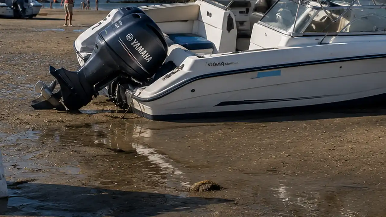 Boats left stranded as nearly five-foot low tide drains water from manasquan inlet