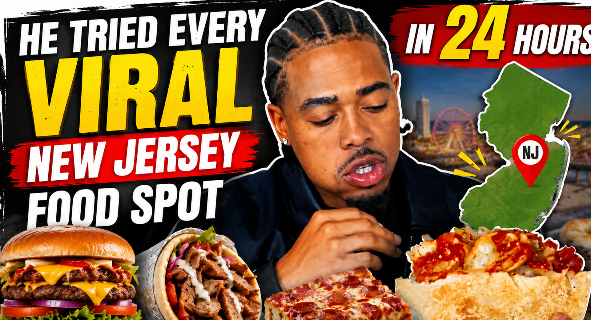 Youtuber eats at new jersey's most viral food spots in one-day culinary challenge