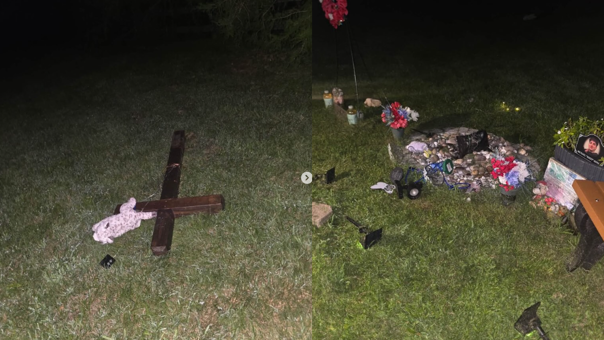 Cross toppled, roadside memorial for jackson teen vandalized, trampled