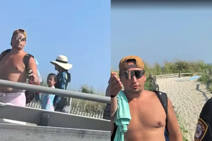 Volunteers preparing for Ventnor's annual Jewish Summer Fest were verbally confronted by a lone protester before police responded and the event continued without further disruption.