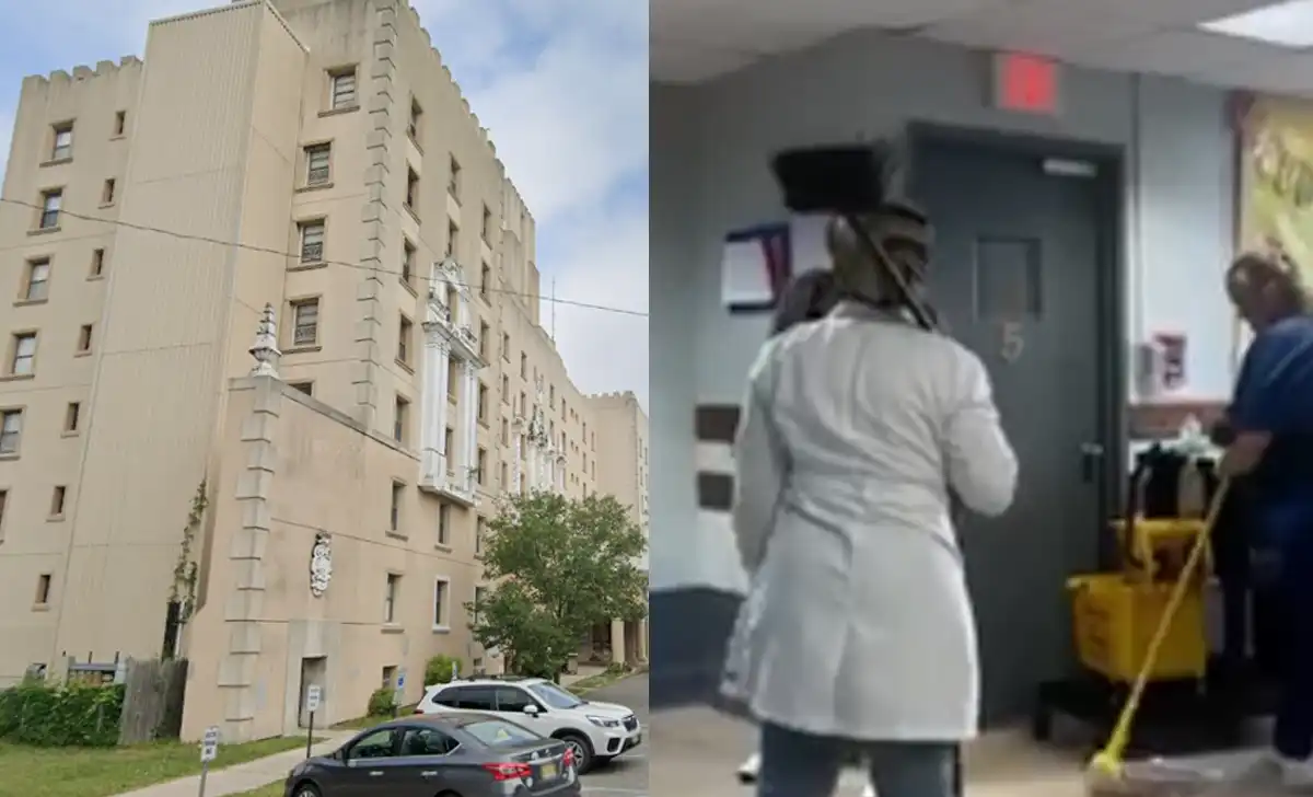 A former ocean county nursing director admitted striking a 77-year-old rehabilitation center resident with a broom and trying to conceal the assault.