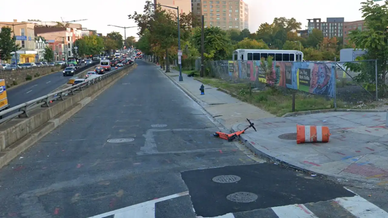 An overnight hit-and-run in washington, d. C. 's noma neighborhood left a woman dead after police say two suspects fled on foot and abandoned their vehicle several blocks from the crash scene.