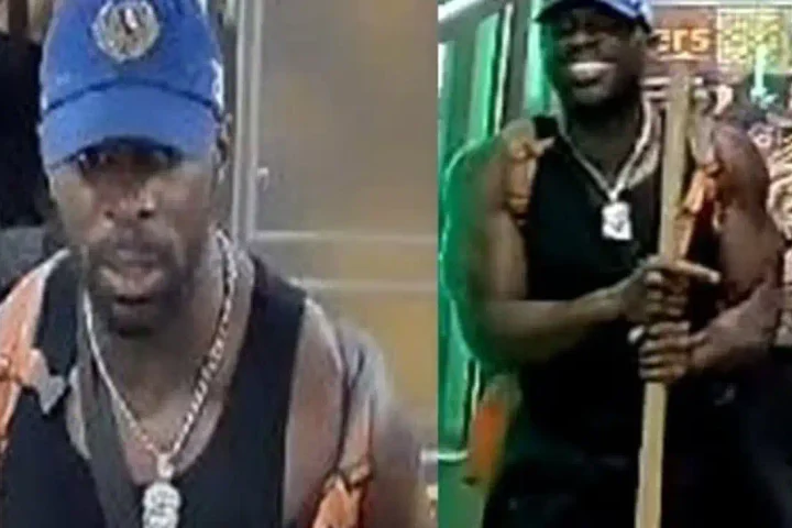 NYPD detectives are searching for a suspect who attacked a 49-year-old man with a gardening tool aboard a northbound A/C subway train in Lower Manhattan.