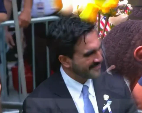 AOC and Mayor Zohran Mamdani face criticism after cameras caught them smiling and appearing to laugh during the 9/11 victims’ name reading.