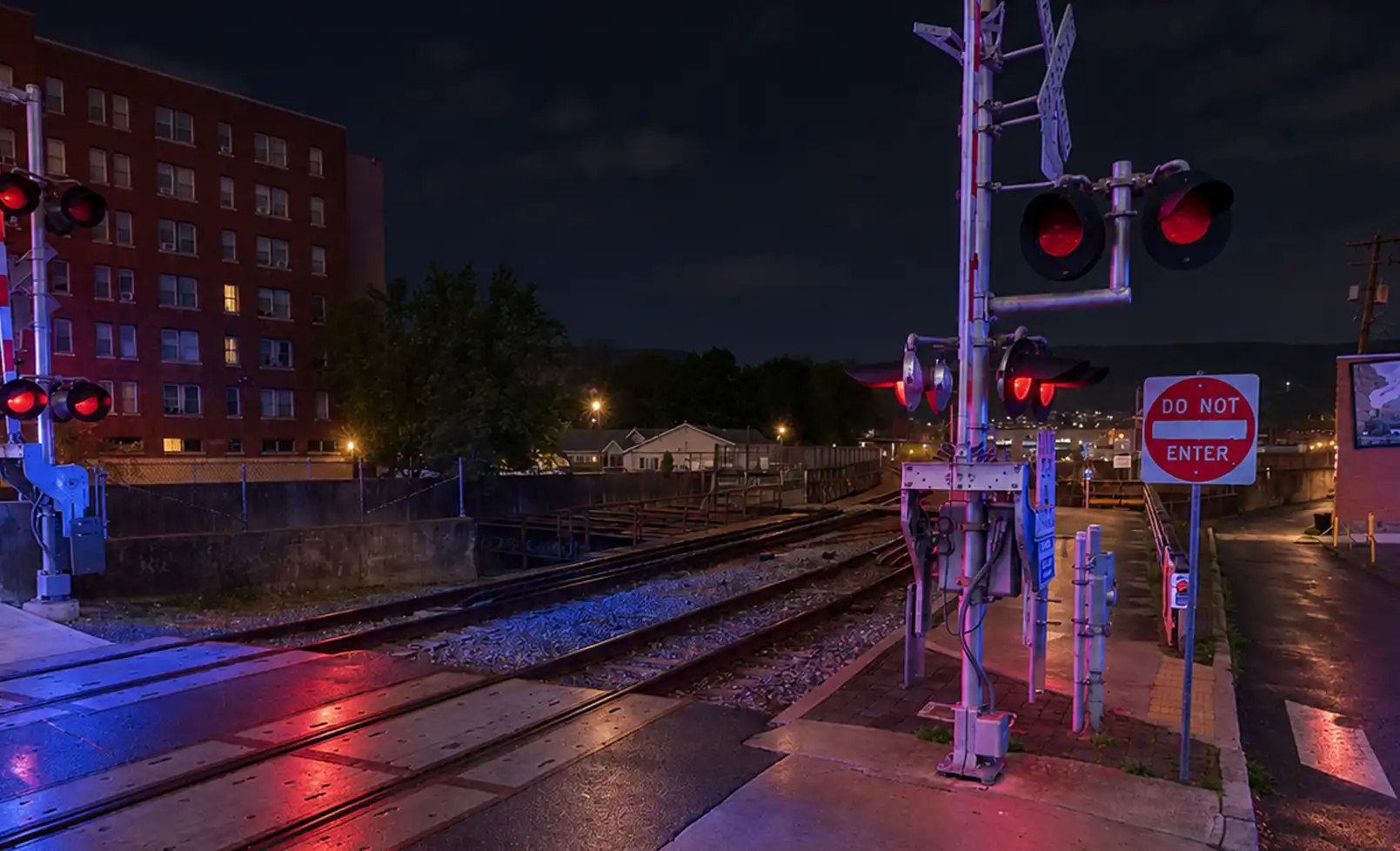 A pedestrian was struck and killed by a train at Cumberland's Baltimore Street railroad crossing Sunday night as investigators seek witnesses.