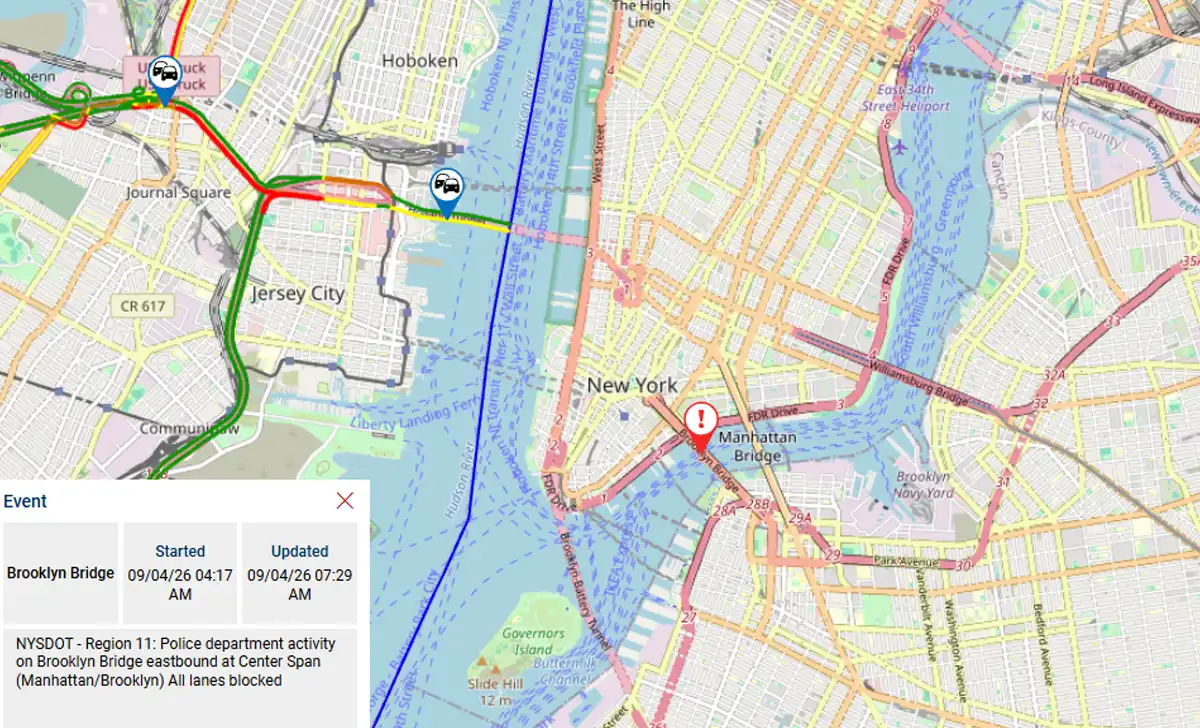 Brooklyn bridge closed during rush hour after nypd shoots knife-wielding man