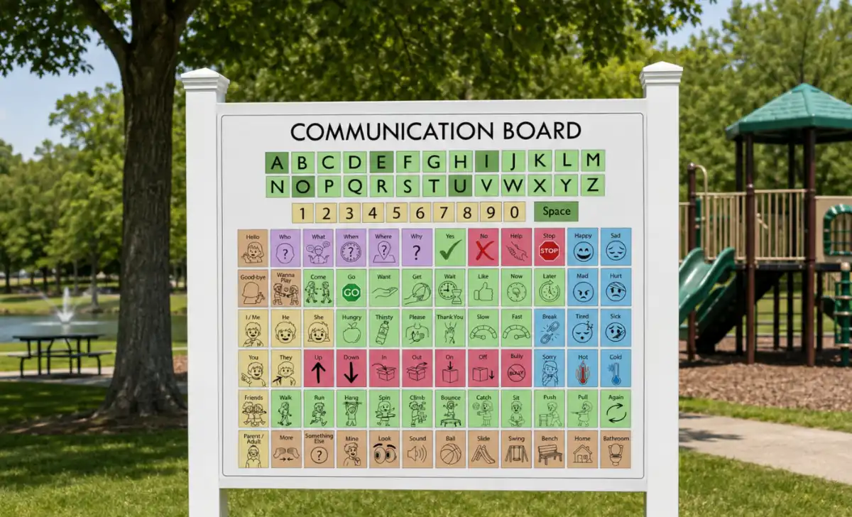 Conceptual image of future brick parks communications board.