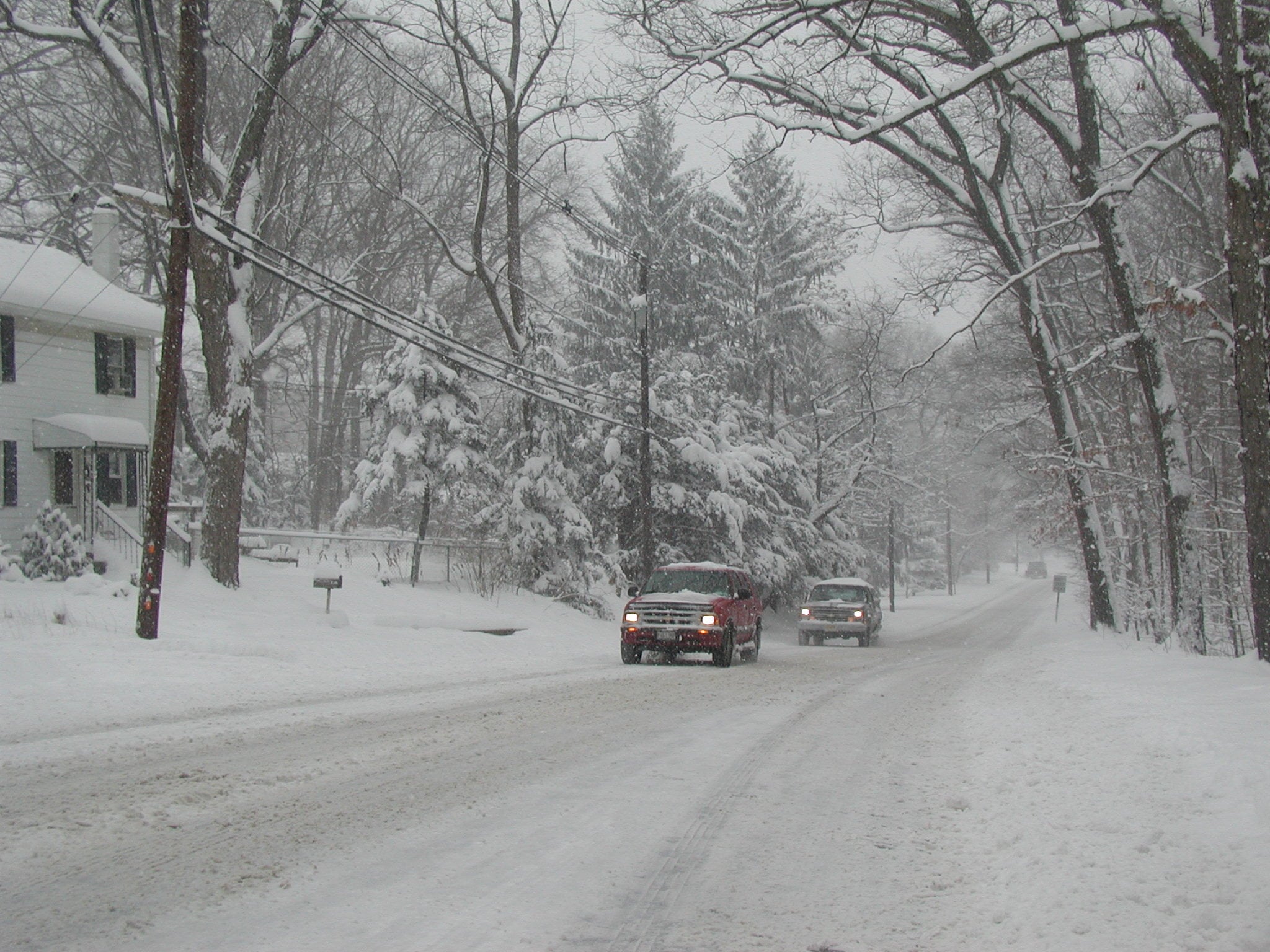 Driving in a snow storm - photo by ramon negron
