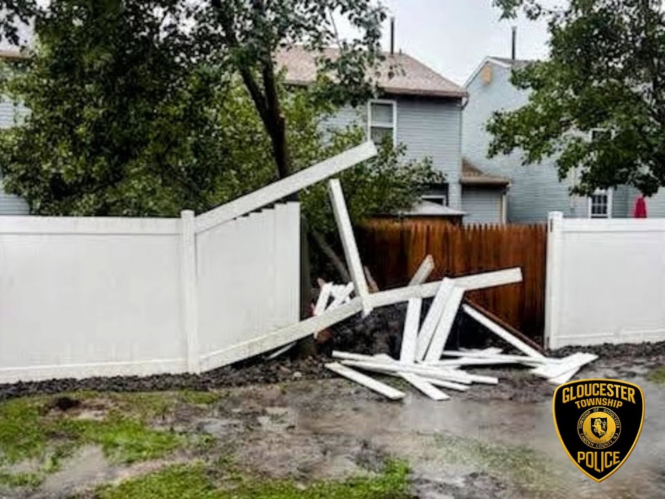 Storm damage keeps gloucester township police busy with flooding, downed wires Storm damage keeps gloucester township police busy with flooding, downed wires