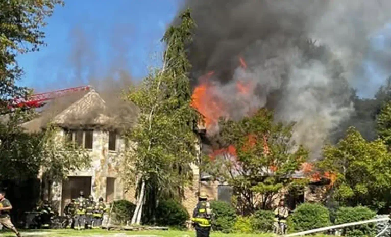 Five Firefighters Hospitalized After Holmdel House Fire Engulfs Armand Court Home