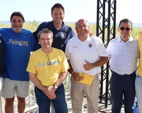 Ocean County Commissioner Frank Sadeghi joined HOPE Sheds Light's 13th annual walk celebrating recovery, supporting families and reducing addiction stigma.