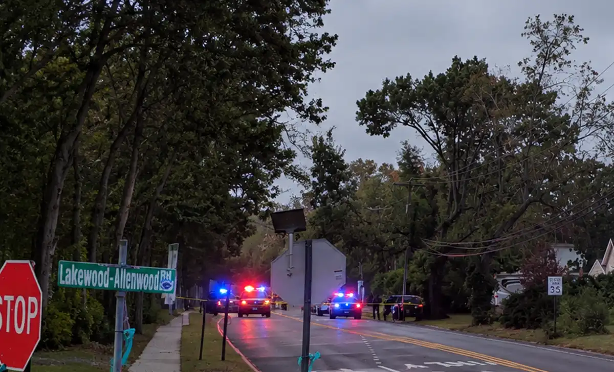 A crash damaged multiple utility poles and closed Newtons Corner Road between Herbertsville and Lakewood-Allenwood roads in Howell Township Tuesday.