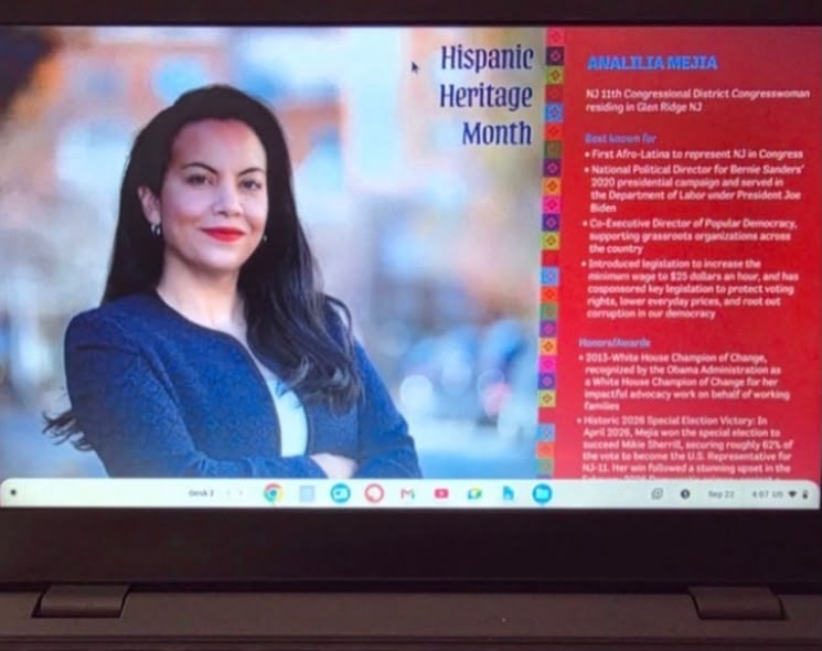 Glen Ridge Students Say District Chromebooks Displayed Ads For Democrat Congressional Candidate Analilia Mejia During Class