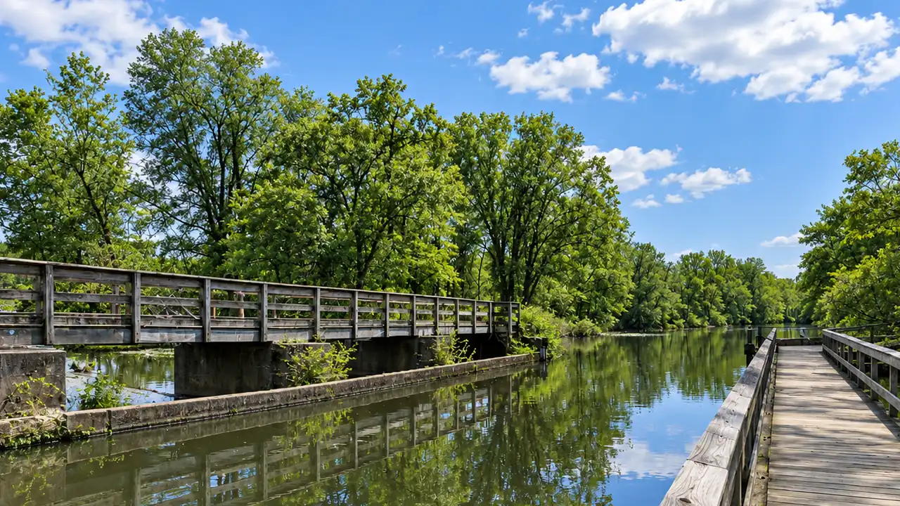 In new jersey, there’s a bridge that carries one waterway over another