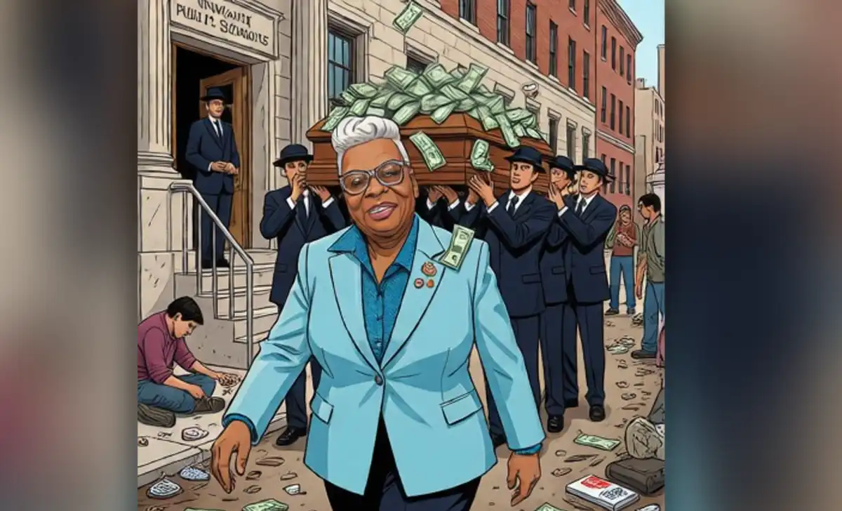 Nj assemblywoman dawn fantasia is questioning newark schools’ $700,000 contract with funeral director carolyn whigham for hospitality and leadership training.