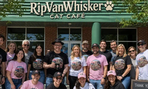 RipVanWhisker Cat Café has partnered with Friends of Giuseppe to bring adoptable rescue cats to its planned family-friendly café in Atlantic City.