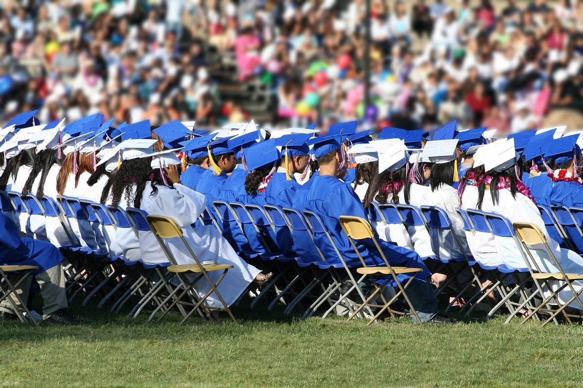 School graduation. Photo by Stephen Coburn.