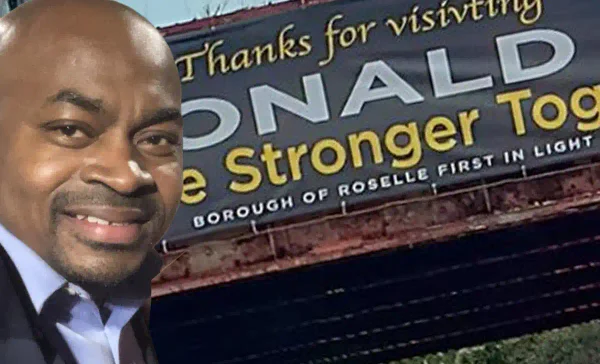 Roselle installed a new “thanks for visiting” sign honoring mayor donald shaw, but the word “visiting” was misspelled as “visivting. ”