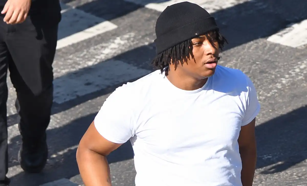 The NYPD is searching for a gunman accused of opening fire during a dispute near Eastern Parkway and Kingston Avenue, injuring two people.