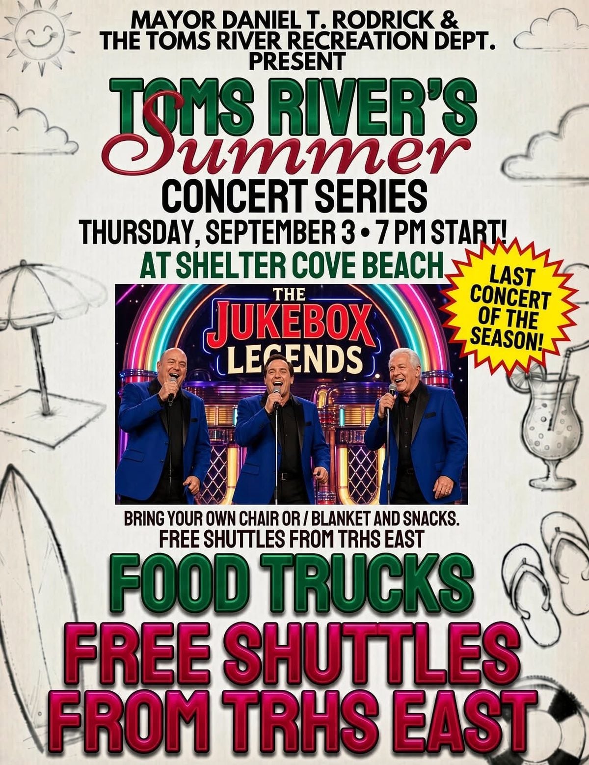 Toms river mayor invites entire town to final free concert on the beach in 2026 Toms river mayor invites entire town to final free concert on the beach in 2026