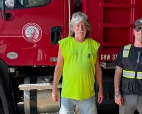 The township workers stepped in after finding a young student in distress while his mother experienced a medical episode.