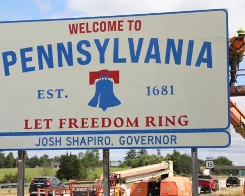 Welcome to Pennsylvania - new signs across the state welcoming businesses and travelers Photo by Josh Shapiro Press Office