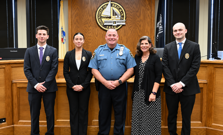 Brick police add three hometown recruits as new officers head to academy