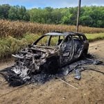 Stolen suv found burned on rural caroline county road, fire marshal suspects arson