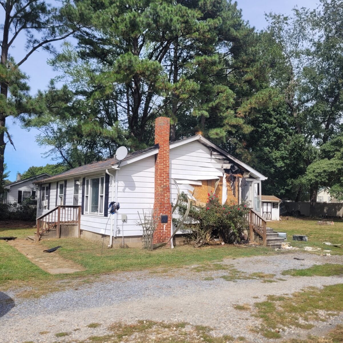 Four displaced after crawl space fire damages chestertown home Fire damage at a chestertown home where investigators say hot work accidentally ignited combustible materials inside a crawl space.