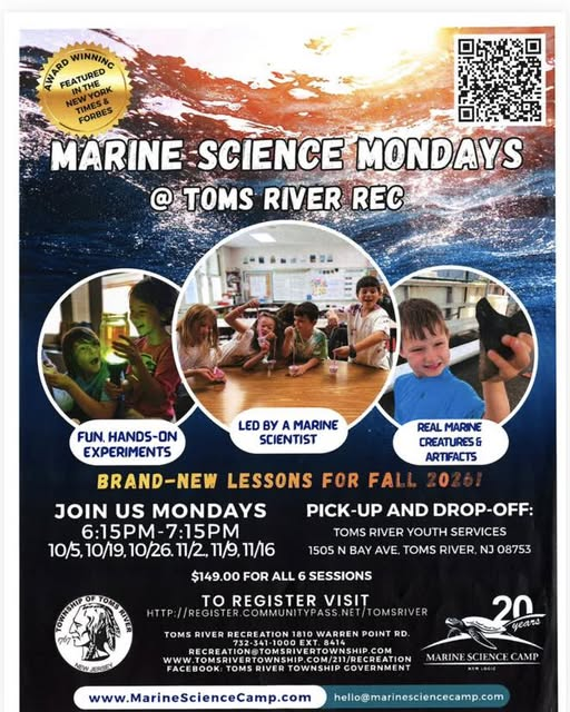 Toms river recreation launches marine science mondays for kids this fall