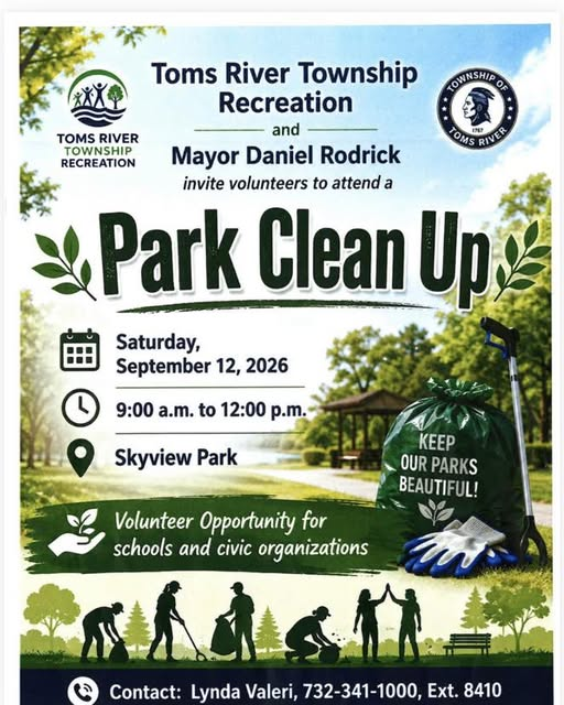 Toms river park cleanup offers students chance to earn volunteer hours Toms river park cleanup offers students chance to earn volunteer hours
