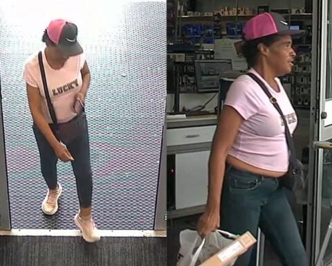 Police released this image of a woman wanted in a fraud investigation. Credit: Chesapeake Police Department