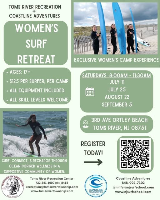 Final women’s surfing lesson of summer set for saturday in toms river