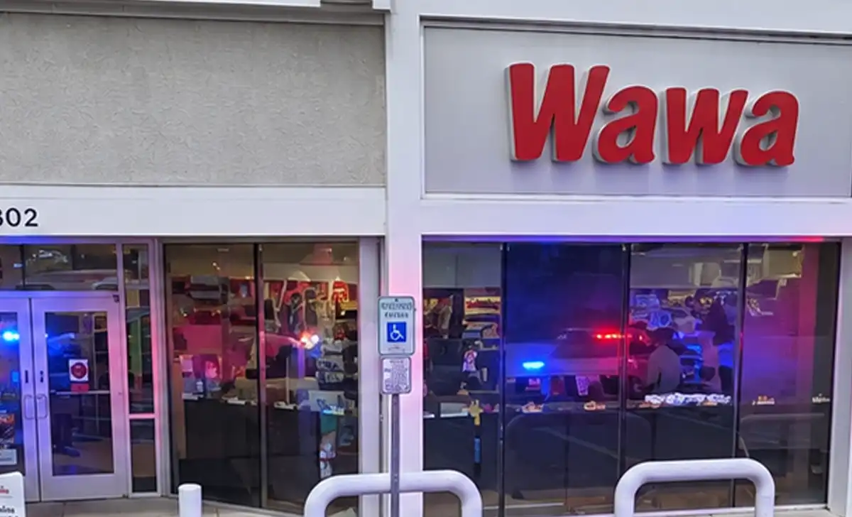The Wawa at Route 37 and Garfield Avenue in Toms River, where authorities are investigating a fatal shooting Friday morning.