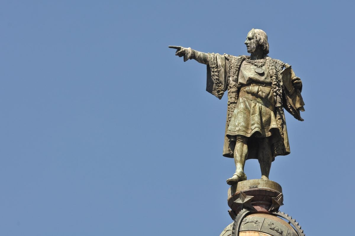 Columbus day statue