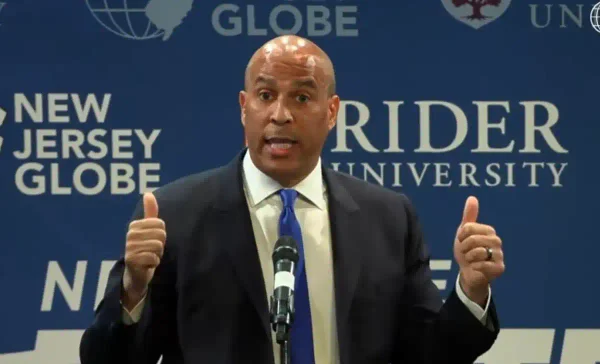 Gov. Mikie sherrill praised sen. Cory booker following his october 8, 2026, debate against republican justin murphy at rider university, where the candidates sparred over iran, trump and the economy.