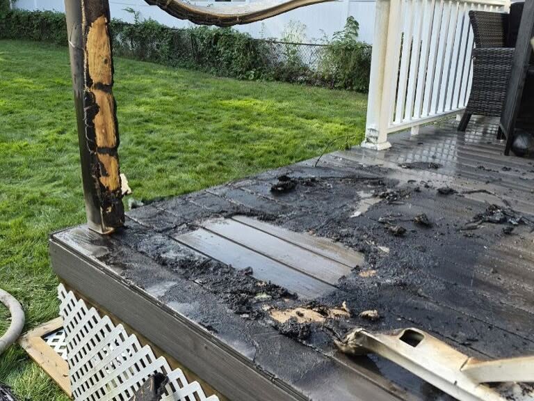 Montclair firefighters stop deck fire from spreading into home on elmwood avenue