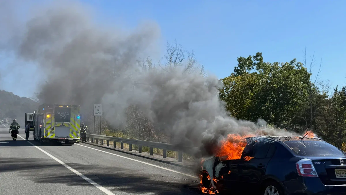 Newly trained firefighter puts skills to work at i-78 vehicle fire A far hills-bedminster firefighter who recently completed firefighter i training put those skills to work extinguishing a vehicle fire on eastbound i-78. Photo by far hills-bedminster fire department