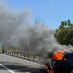 Newly trained firefighter puts skills to work at i-78 vehicle fire