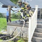 Montclair firefighters stop deck fire from spreading into home on elmwood avenue