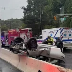 Driver trapped in overturned vehicle on route 10 during nor’easter