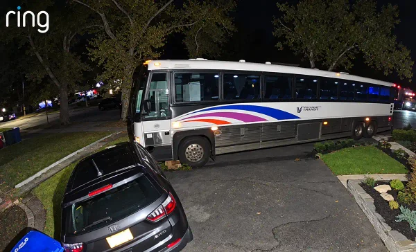 A neighbor's doorbell camera captured an nj transit bus crashing into an englewood home thursday morning, october 8, 2026. The driver was hospitalized.