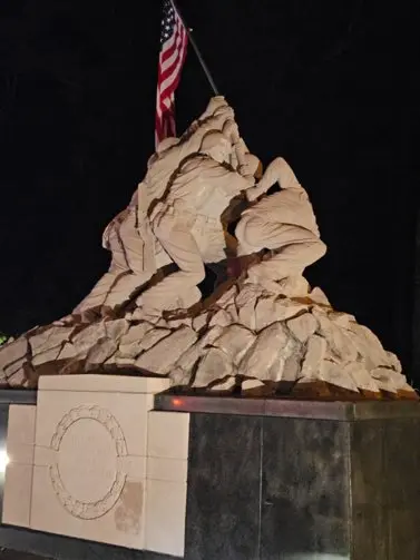 Illegal alien dreamer beheads marine corps monument in quantico Illegal alien dreamer beheads marine corps monument in quantico