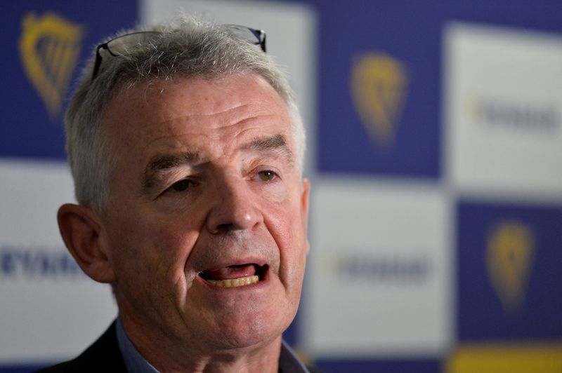 Ryanair's O'Leary says bookings can withstand Ukraine crisis