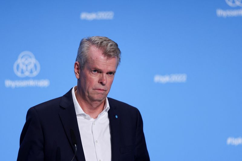 Thyssenkrupp 2023 sales to fall by less than 10% - CFO