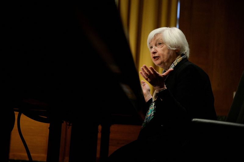 Yellen, caught between markets and US Congress, tweaks bank safety message