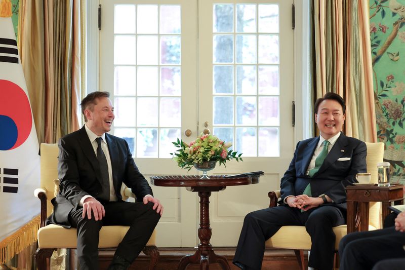 South Korean President Yoon meets with Tesla's Elon Musk