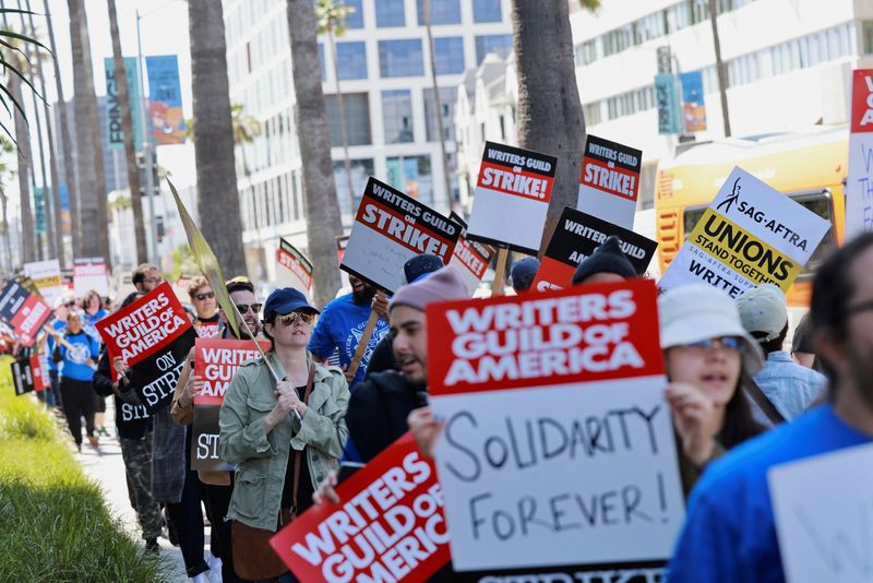 'No writers. No TV': Hollywood scribes strike over pay