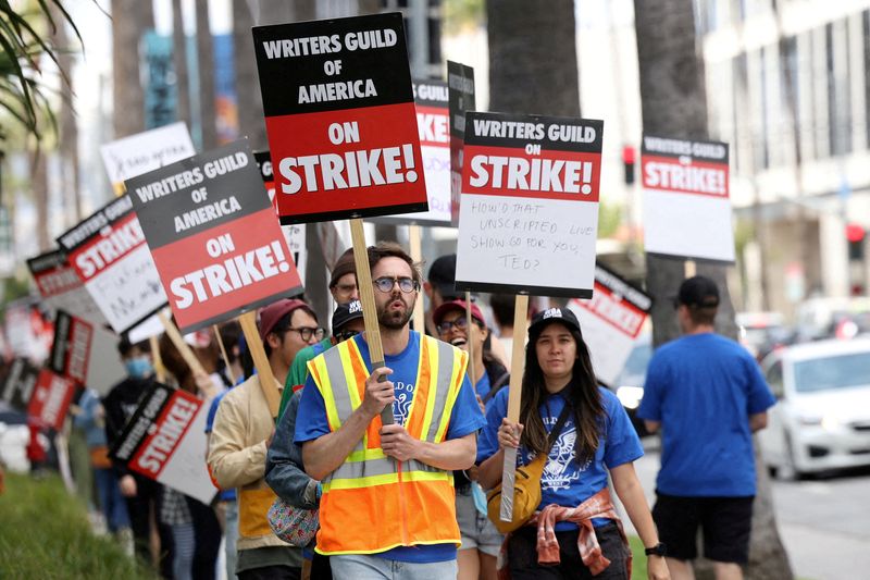 Writers’ strike injects uncertainty into upfront ad-selling ritual