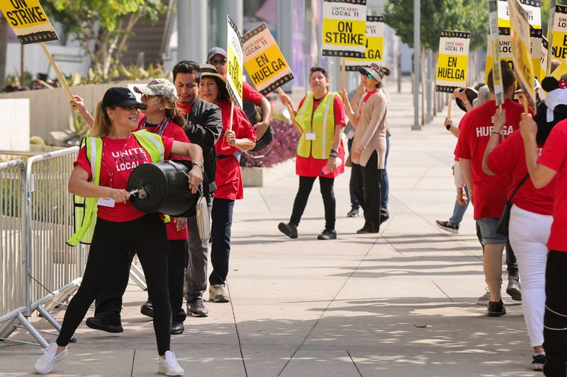 Los Angeles-area hotel workers strike over wages, housing